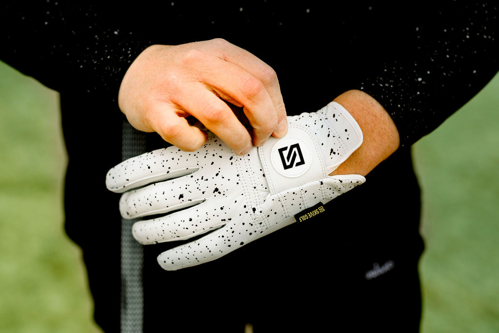 White w/ Black Drip Glove