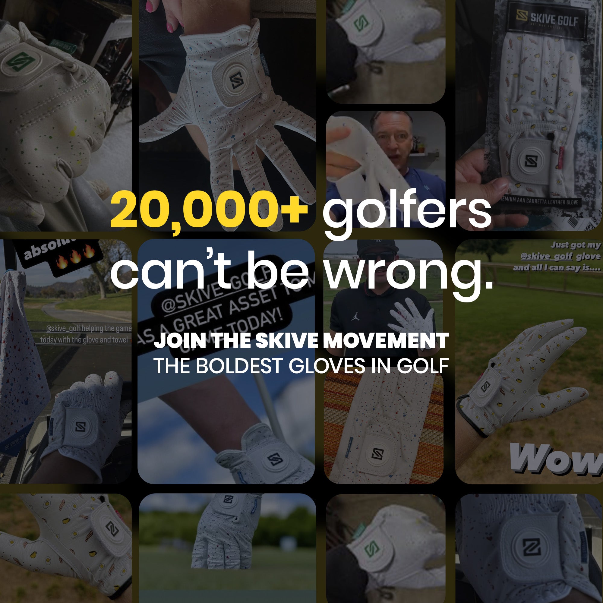 Black w/ White Drip Glove