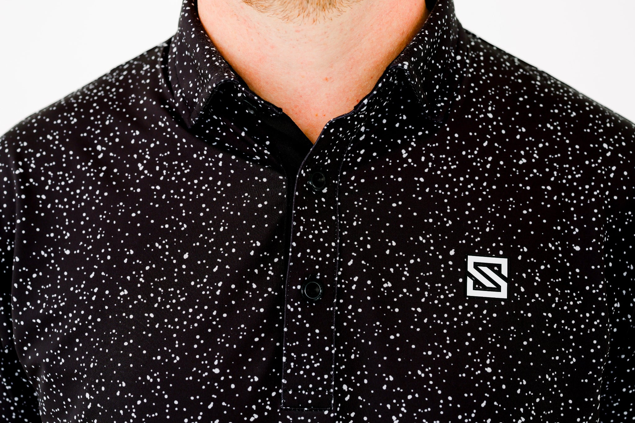 POLO slim fit Sサイズ 黒白 swag 新品未使用 drip us Black w/ White Drip Polo – SKIVE GOLF