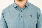 Blue w/ White Drip Polo