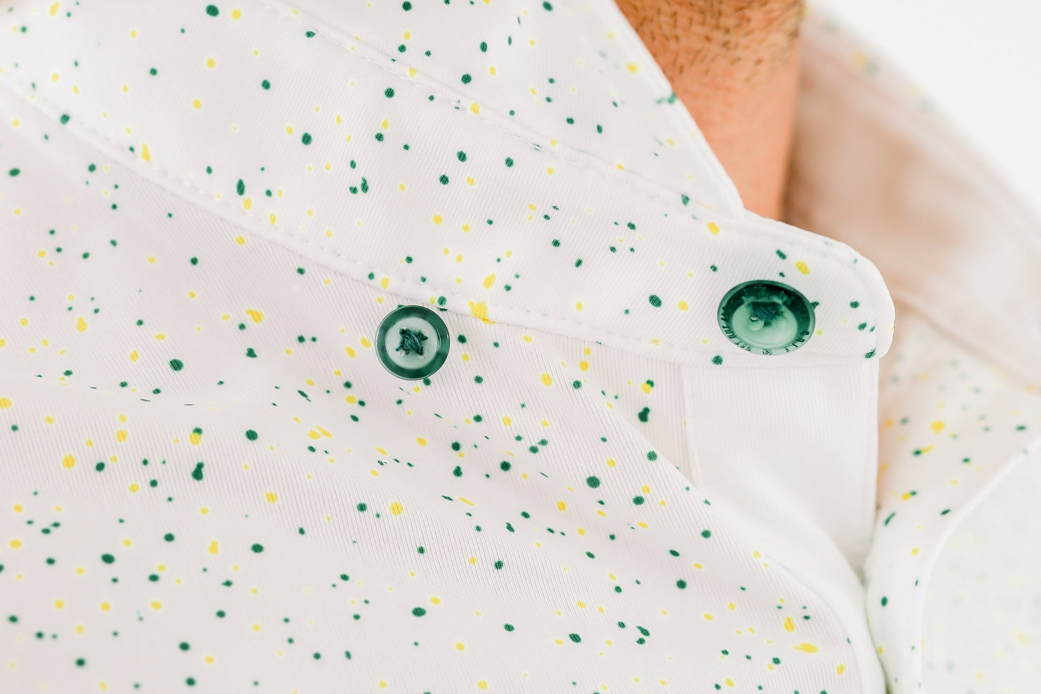 Green + Yellow Drip Polo