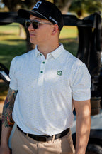 Green + Yellow Drip Polo
