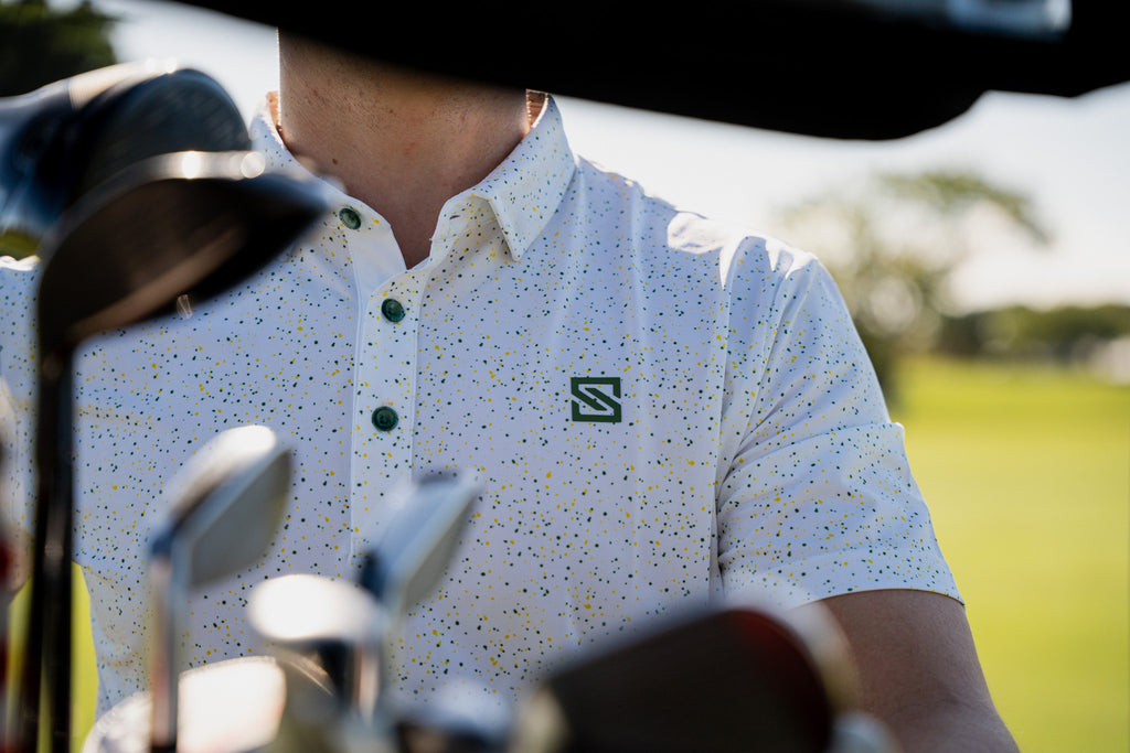Green + Yellow Drip Polo