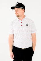 Red + Blue Drip Polo