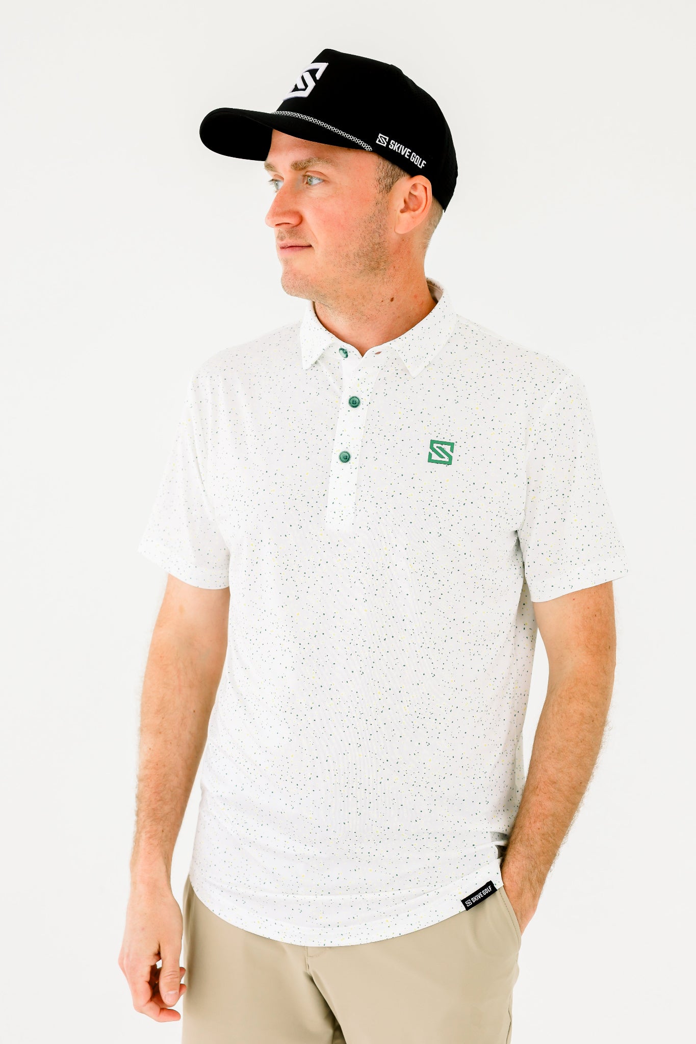 Green + Yellow Drip Polo