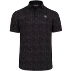 Black w/ White Drip Polo