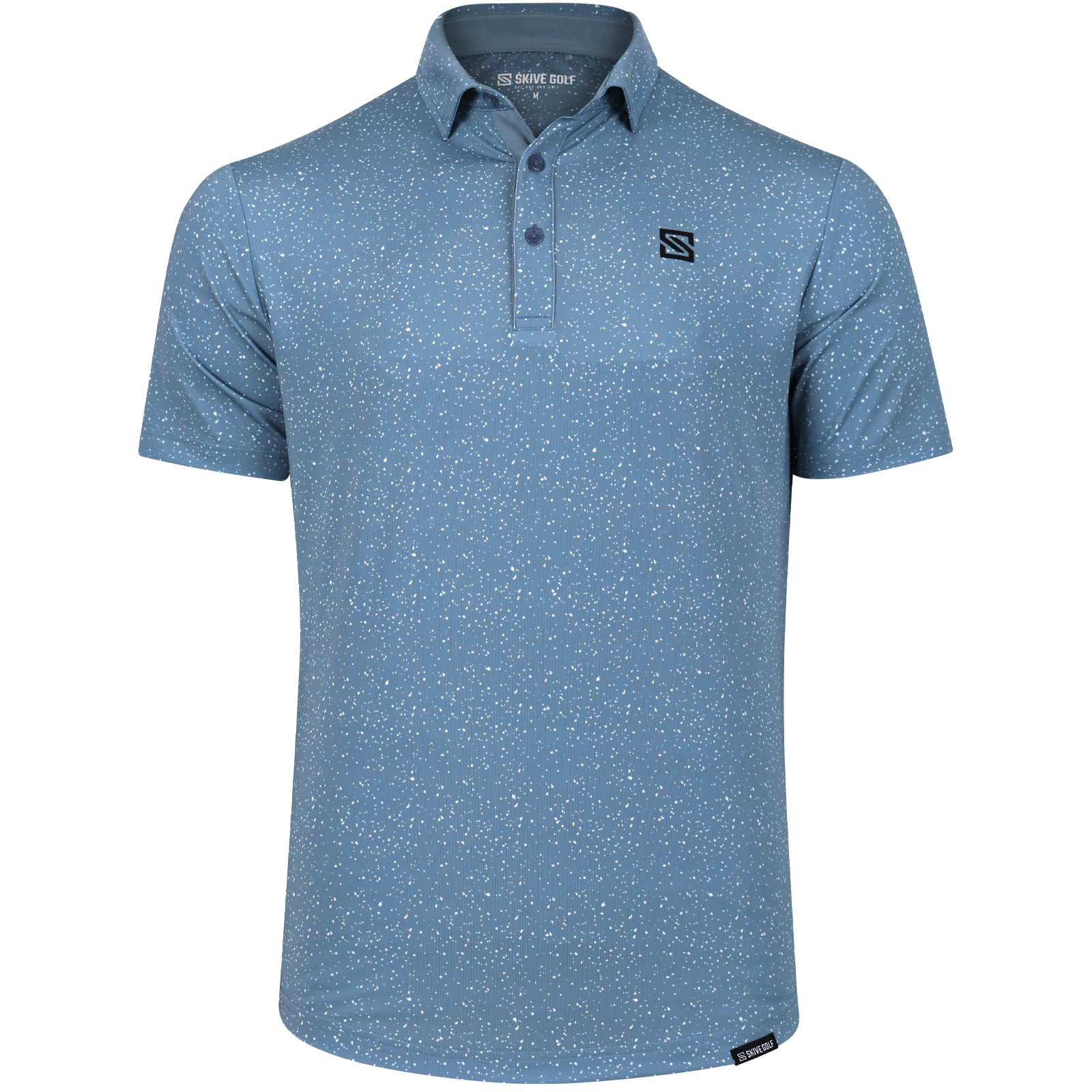 Blue w/ White Drip Polo