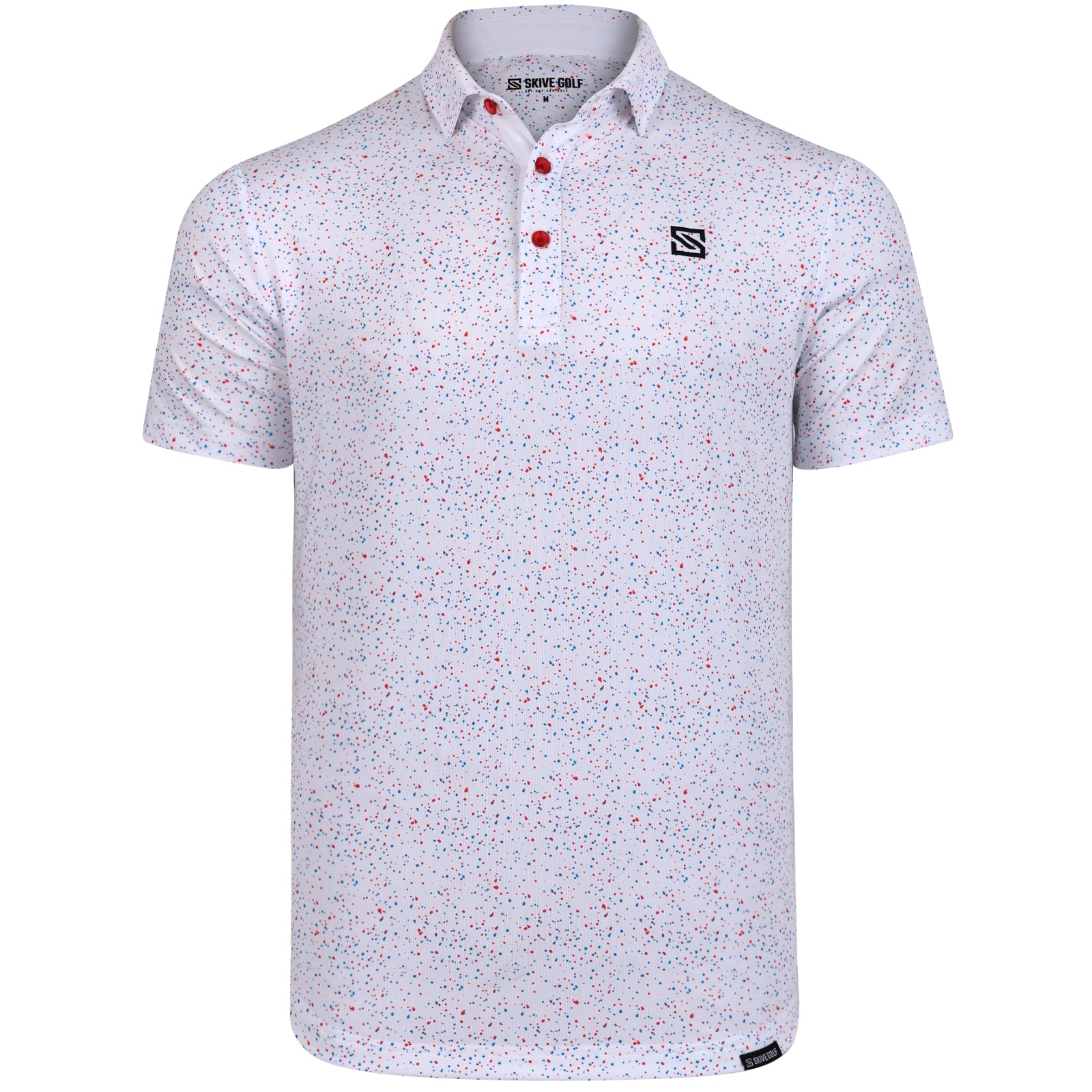 Red + Blue Drip Polo