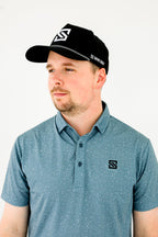 Blue w/ White Drip Polo